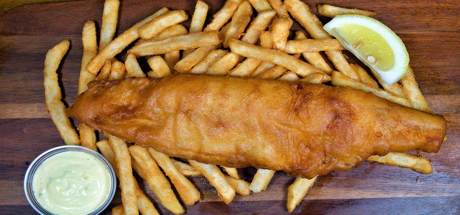 Halibut fish and chips