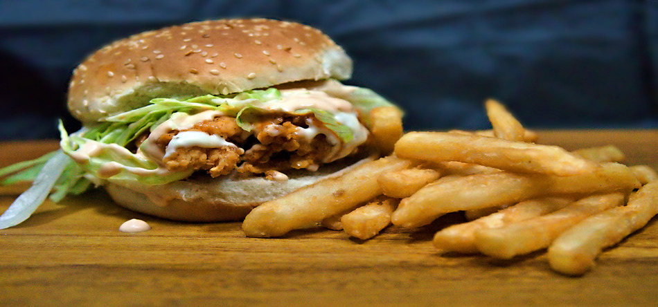 Chicken zinger burger